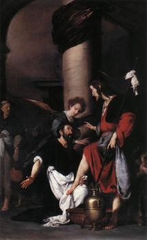 貝爾納多 斯托茨 St Augustine Washing the Feet of Christ 貝爾納多 斯托茨 St Augustine Washing the Feet of Christ